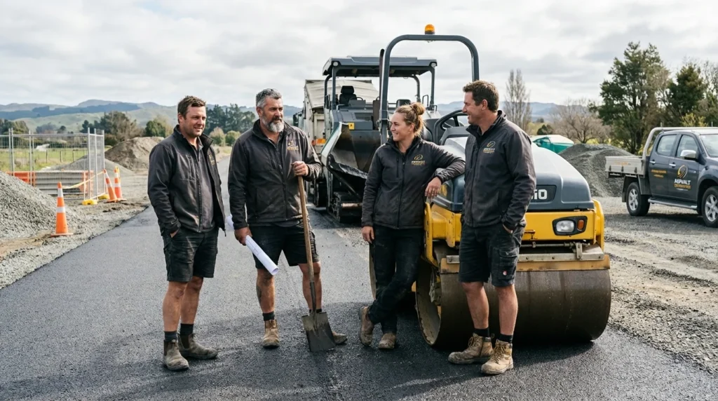 Asphalt Contractors Hawkes Bay experienced paving team